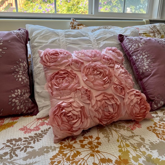 Pink Rose Throw Pillow - Picture 13 of 14